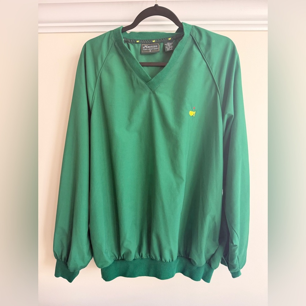 Masters Green V-Neck Golf Pullover Sweater